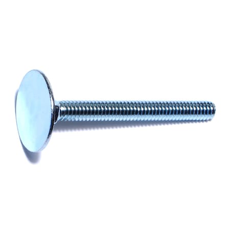Midwest Fastener Elevator Bolt, 1/4"-20 Thrd Sz, 2-1/2 in L, Steel, Zinc Plated Finish, 100 PK 07390